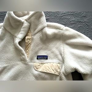 Patagonia Re-Snap tool Fleece pullover | Small | White/Raw linen